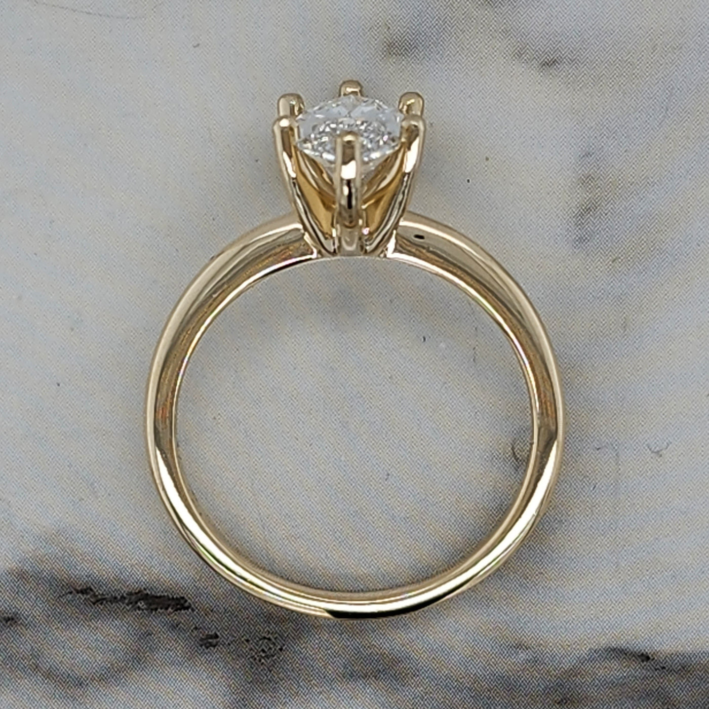 Yellow Gold Marquise Solitaire Engagement Ring